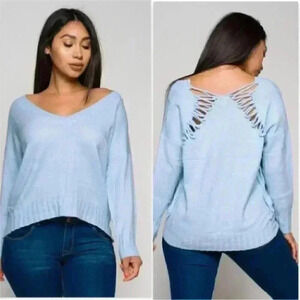 Blue Sweater Top